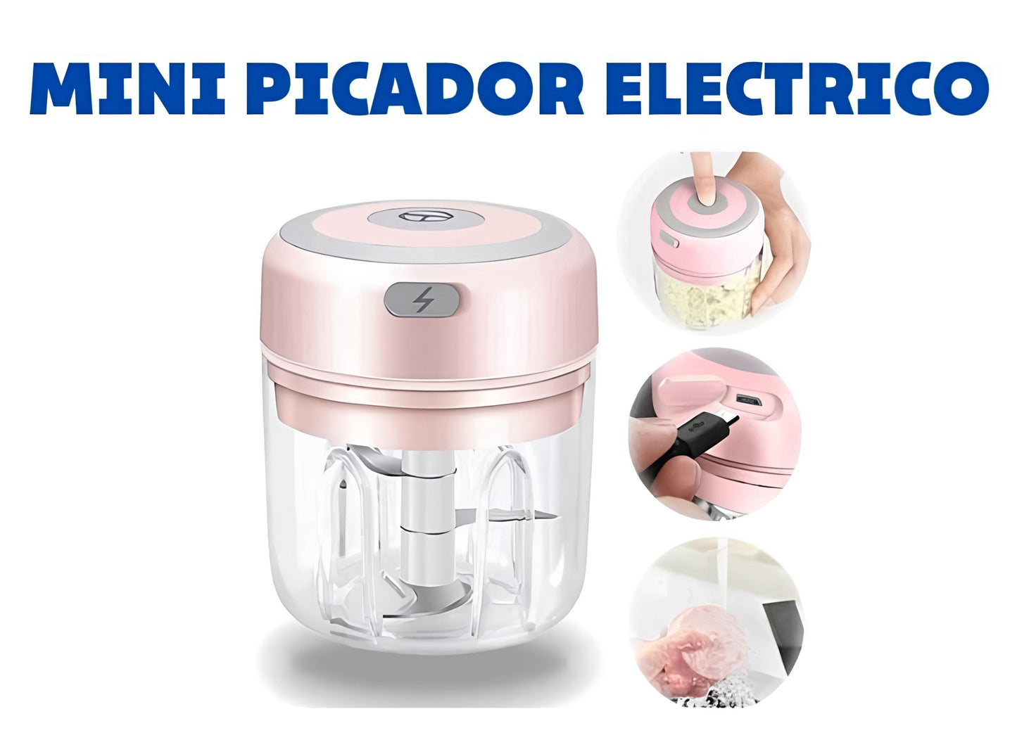 Oferta 2x1 Mini Picador Eléctrico 250 ML USB