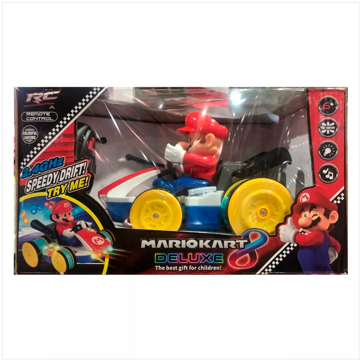 Carro Control Remoto Mario Kart Con Luce