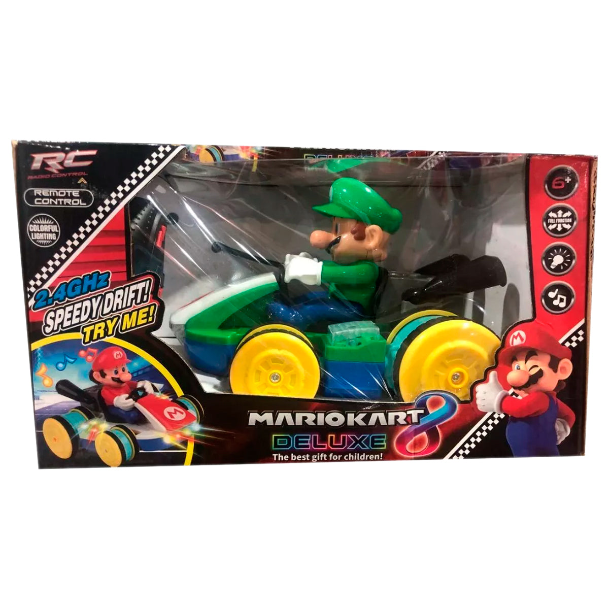 Carro Control Remoto Mario Kart Con Luce