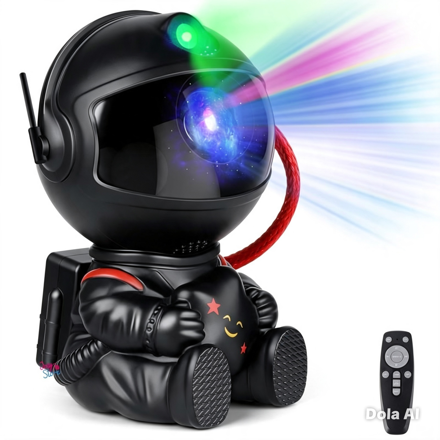 Lámpara proyector de astronauta color negro para habitación